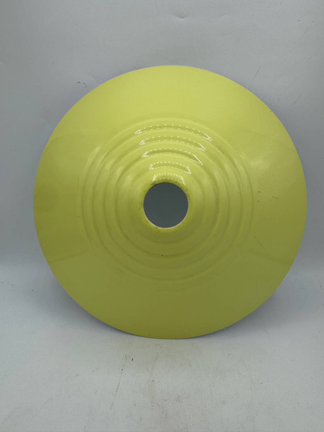 Vintage enamelled pendant light