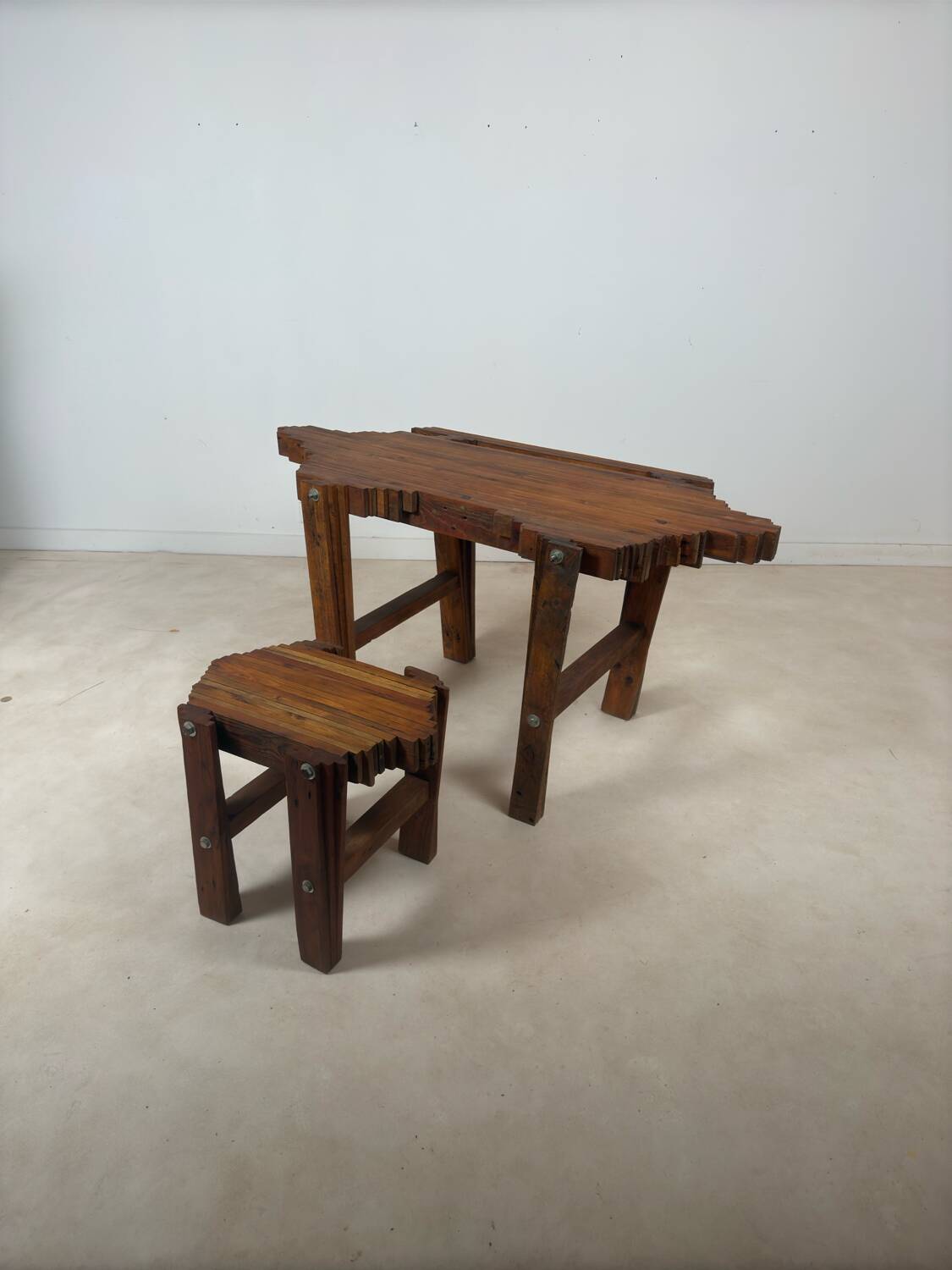 Designer desk, console table and matching stool