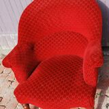 Red velvet armchair