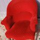 Red velvet armchair