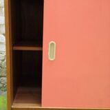 Enfilade U452 in brown and white wood by Jiří Jiroutek, 1960s