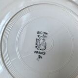 Old plates digoin pink blue