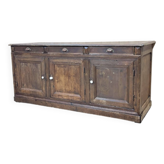 Large 19th century sideboard in fir and chestnut