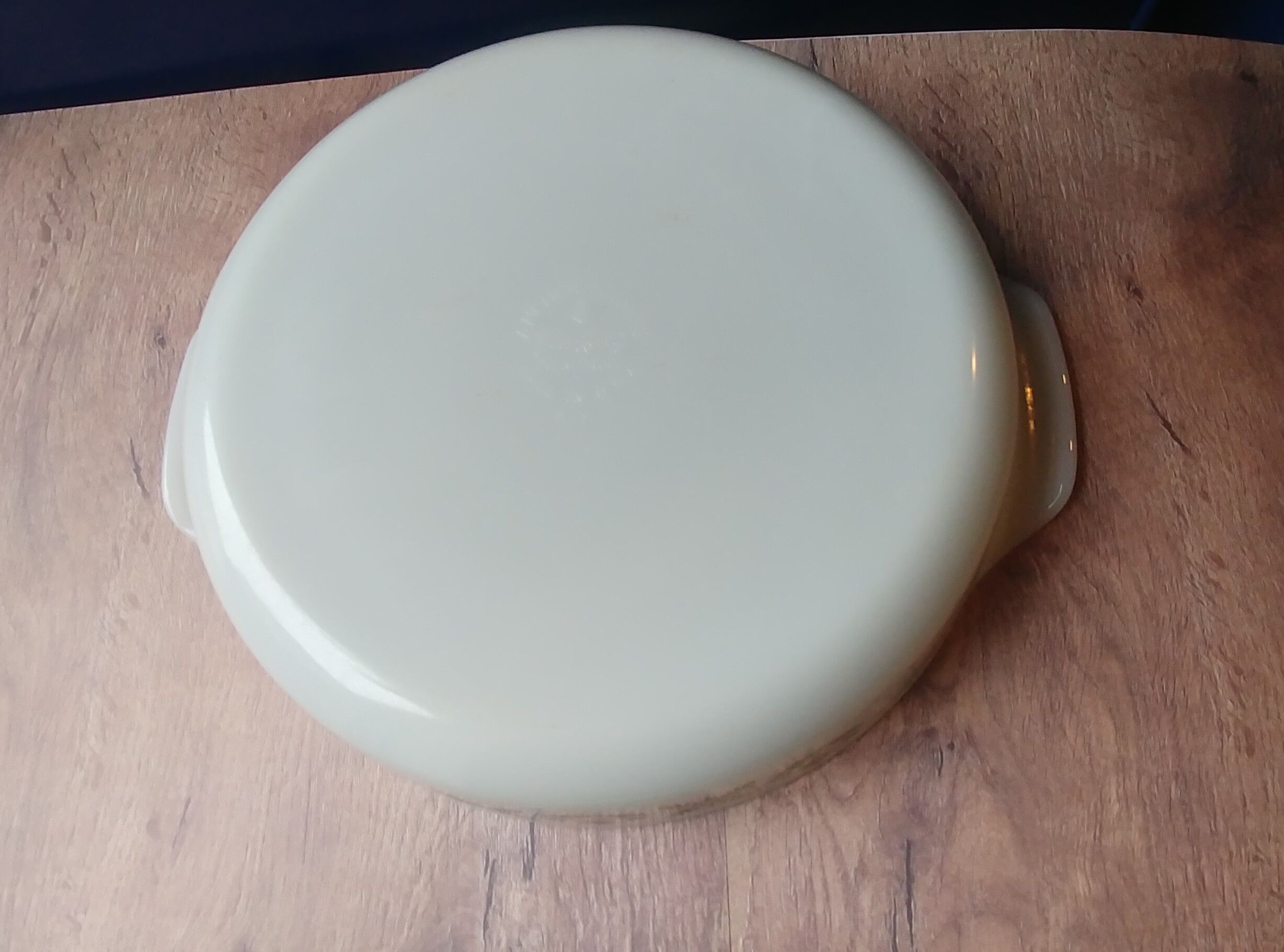 Serving dish Vintage Anchor Hocking Made in USA 70s décor green flowers