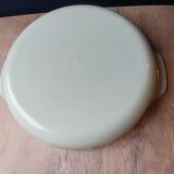 Serving dish Vintage Anchor Hocking Made in USA 70s décor green flowers