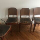 Ensemble table et 4 chaises art deco