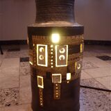 Set of 2 Ceramic Large Floor or Table Lamps by Georges Pelletier for Accolay, France 1960s