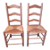 Paire de chaises paillées champêtres.