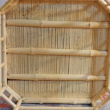 Bamboo coffee table painted yellow