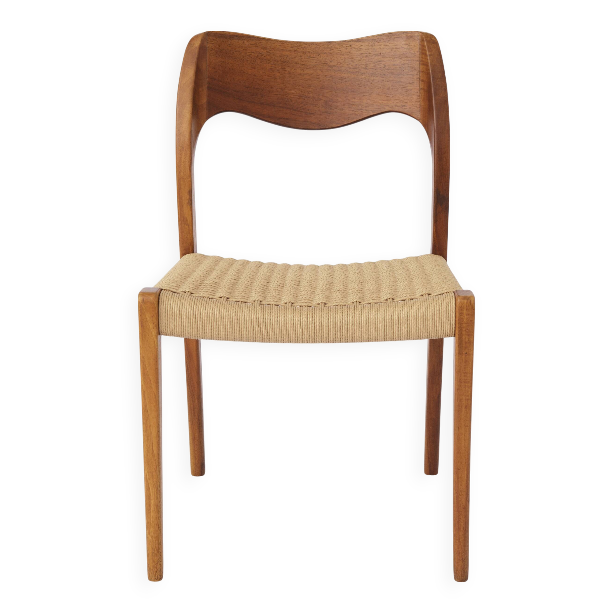 1 of 7 Niels Otto Møller Model 71 Teak Dining Chair (1951) – Danish Modern