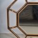 miroir en rotin octogonal