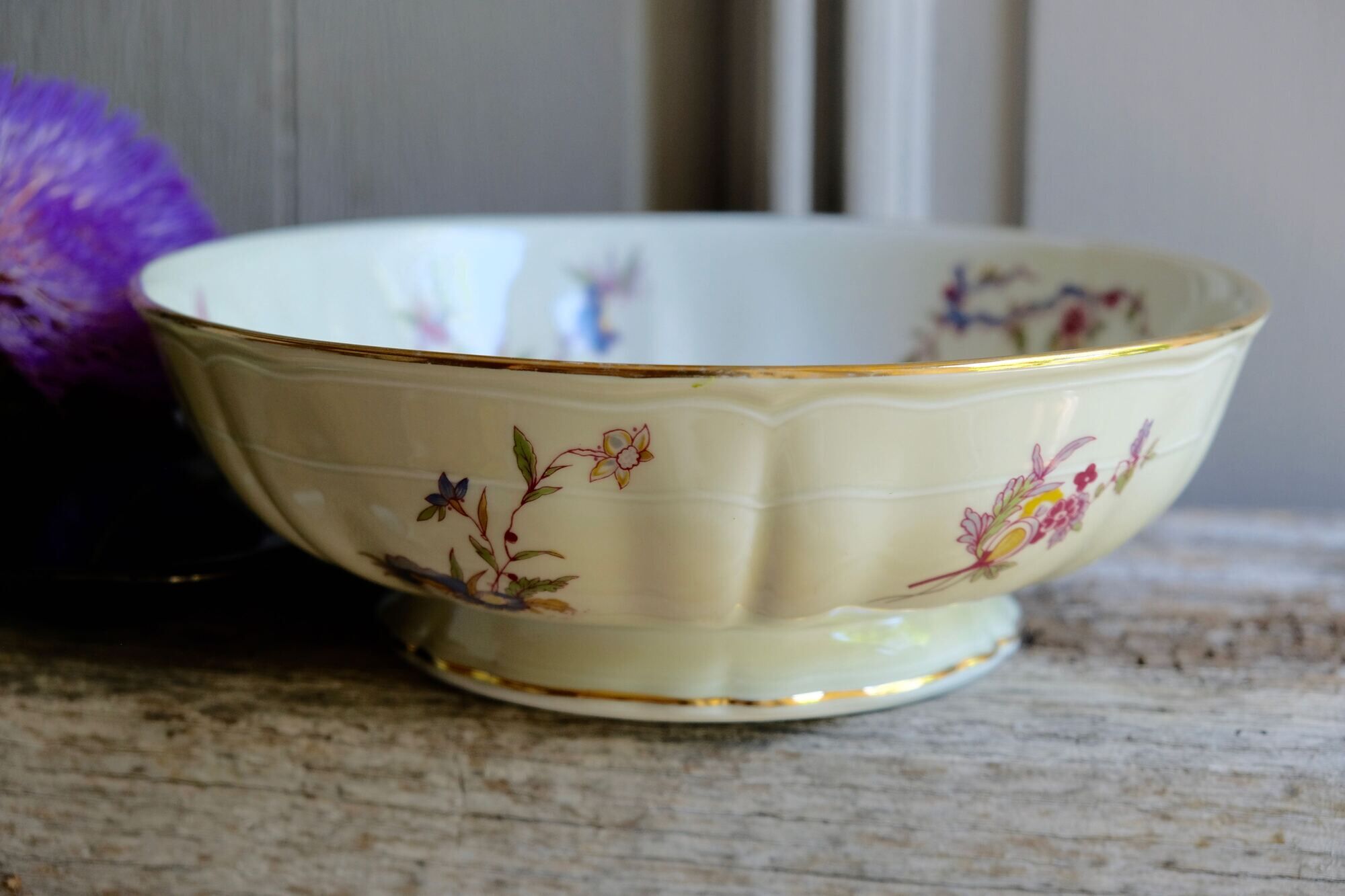 Flat porcelain bowl B & C Limoges L. Bernardaud & Cie France