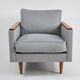 Armchair model Cube, renovated, original polish design, 1970, pied de poule