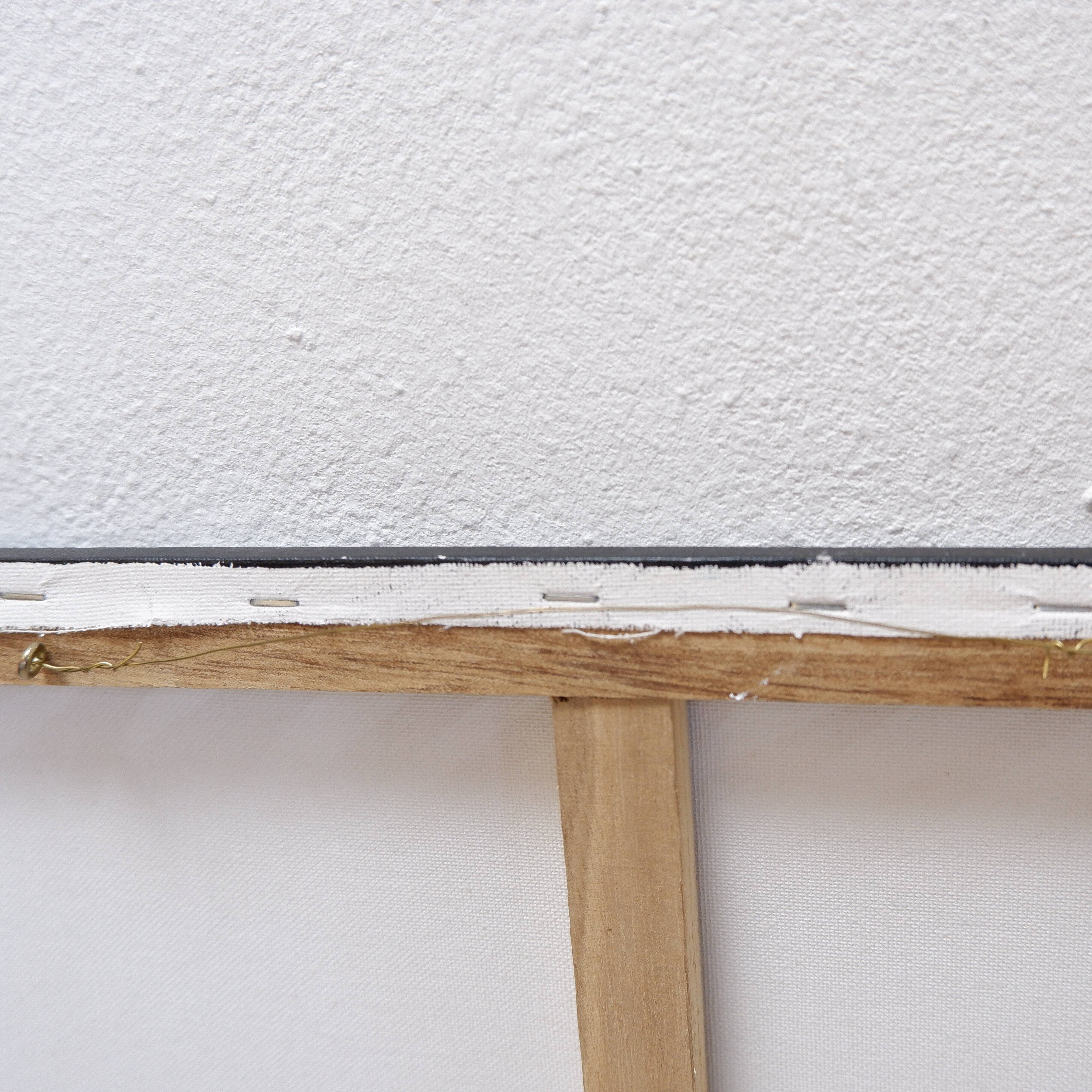 Abstract painting in muted tones on canvas - signed C.Massaut