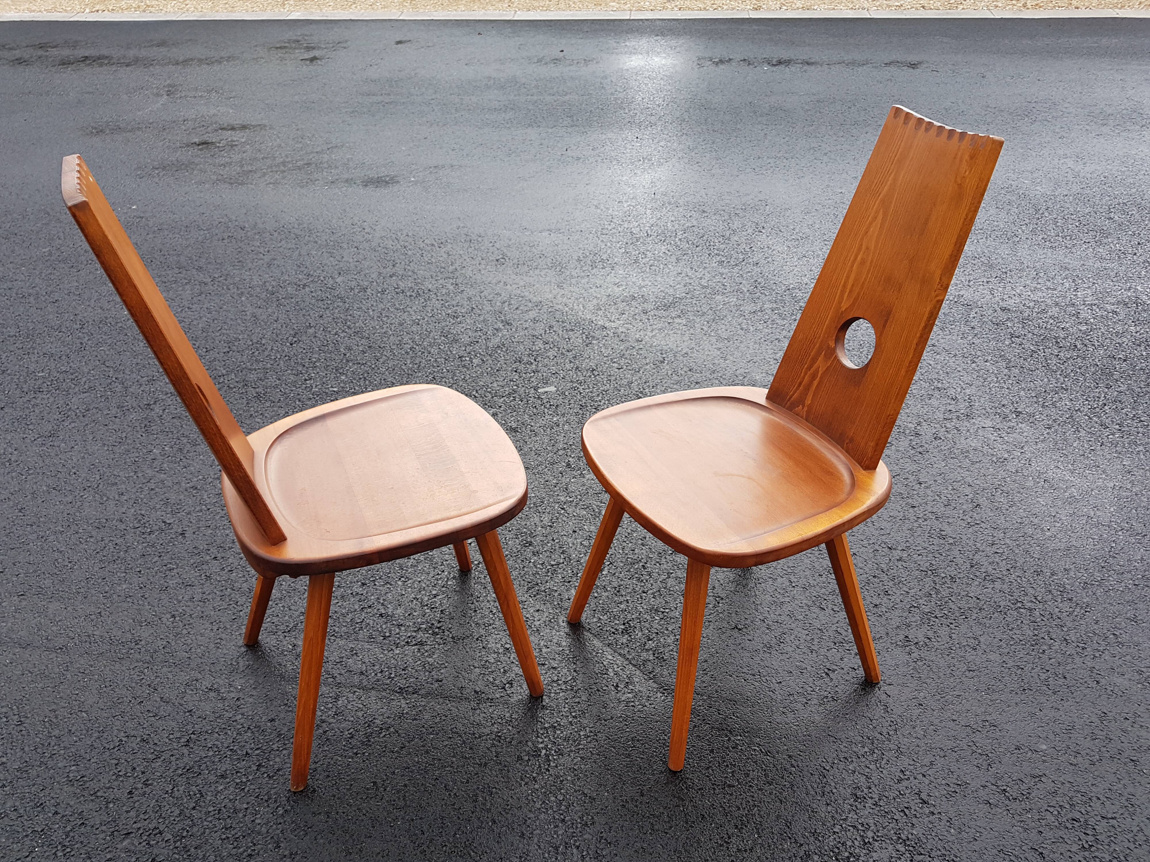 Pair of brutalist chairs