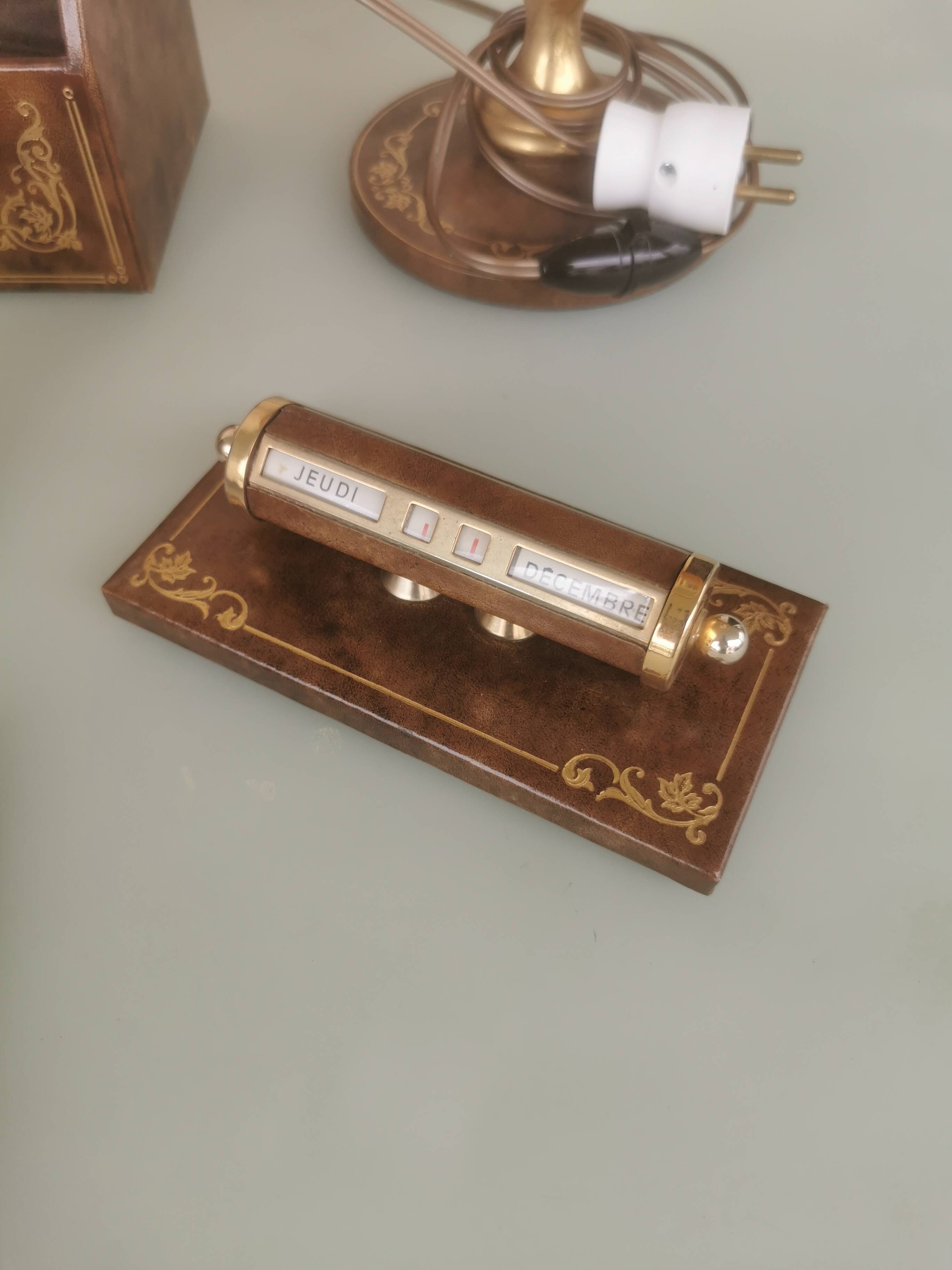 Leather desk set Le Tanneur PARIS