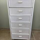 Chiffonnier vintage en osier