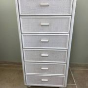 Vintage wicker chest of drawers