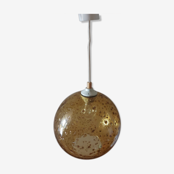 Vintage blown glass pendant lamp