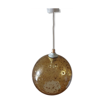 Vintage blown glass pendant lamp