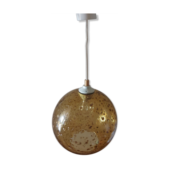 Vintage blown glass pendant lamp