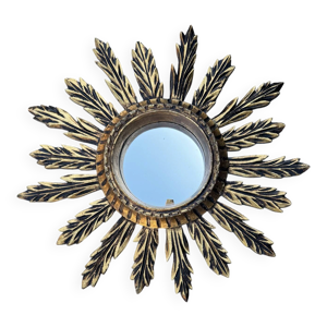 miroir convexe doré - ancien