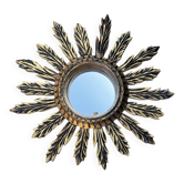 Miroir convexe doré ancien