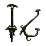 Pair of silver metal hooks