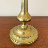 Vintage baluster-shaped antique brass candlestick