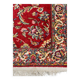 Tapis persan en laine bordeaux fleurs fait main 140x70
