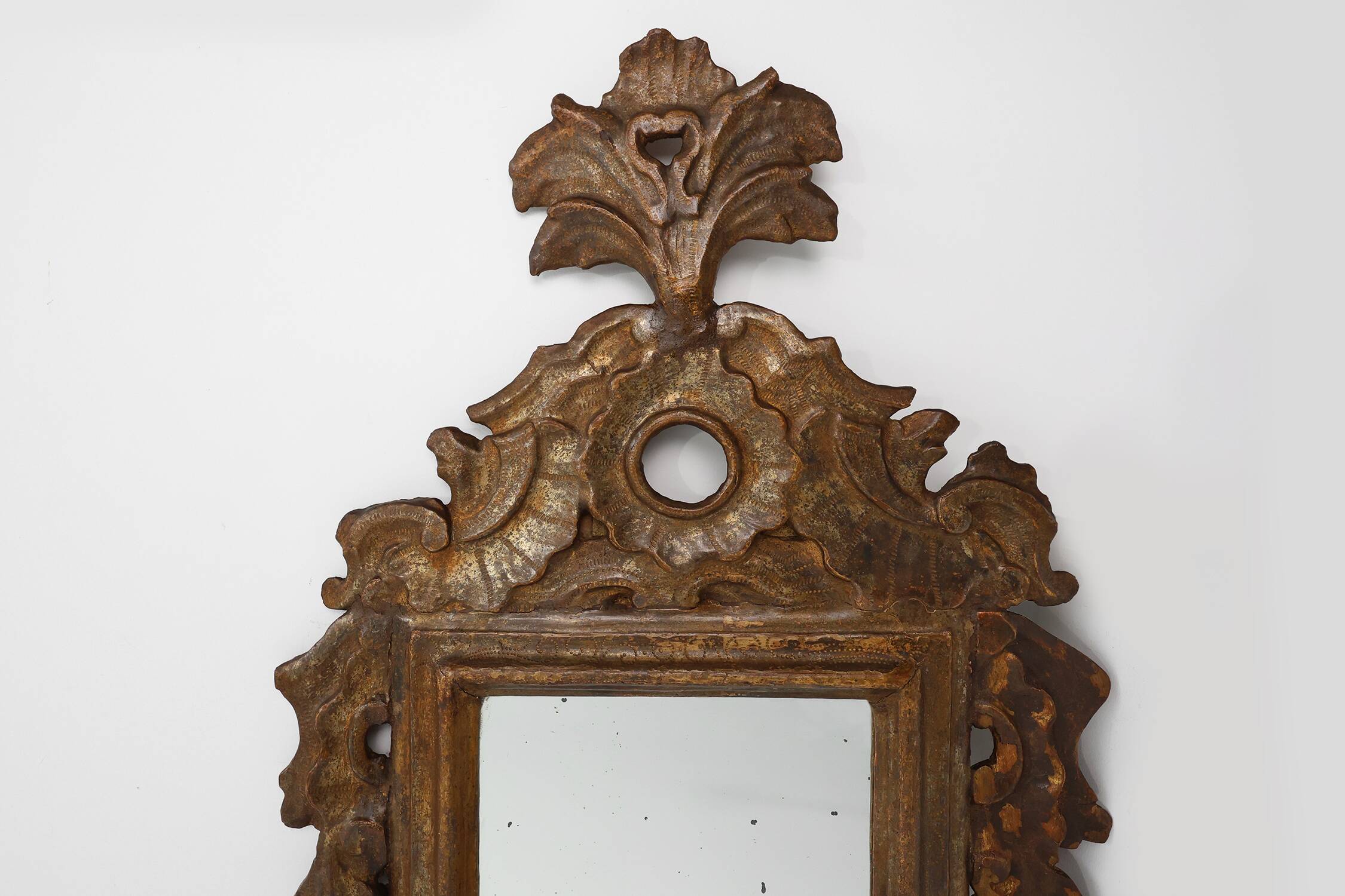 Italian Renaissance–Baroque Carved Wood Mirror, 17th Century