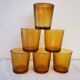 Lot de 6 verres ambré 70