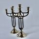 Pair of old brass candlesticks Denmark 1930 Art-Deco