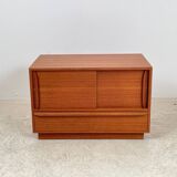 Teak bedside table/chest of drawers, 1960s