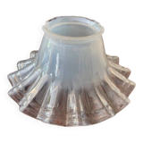 old tulip globe in opaline glass