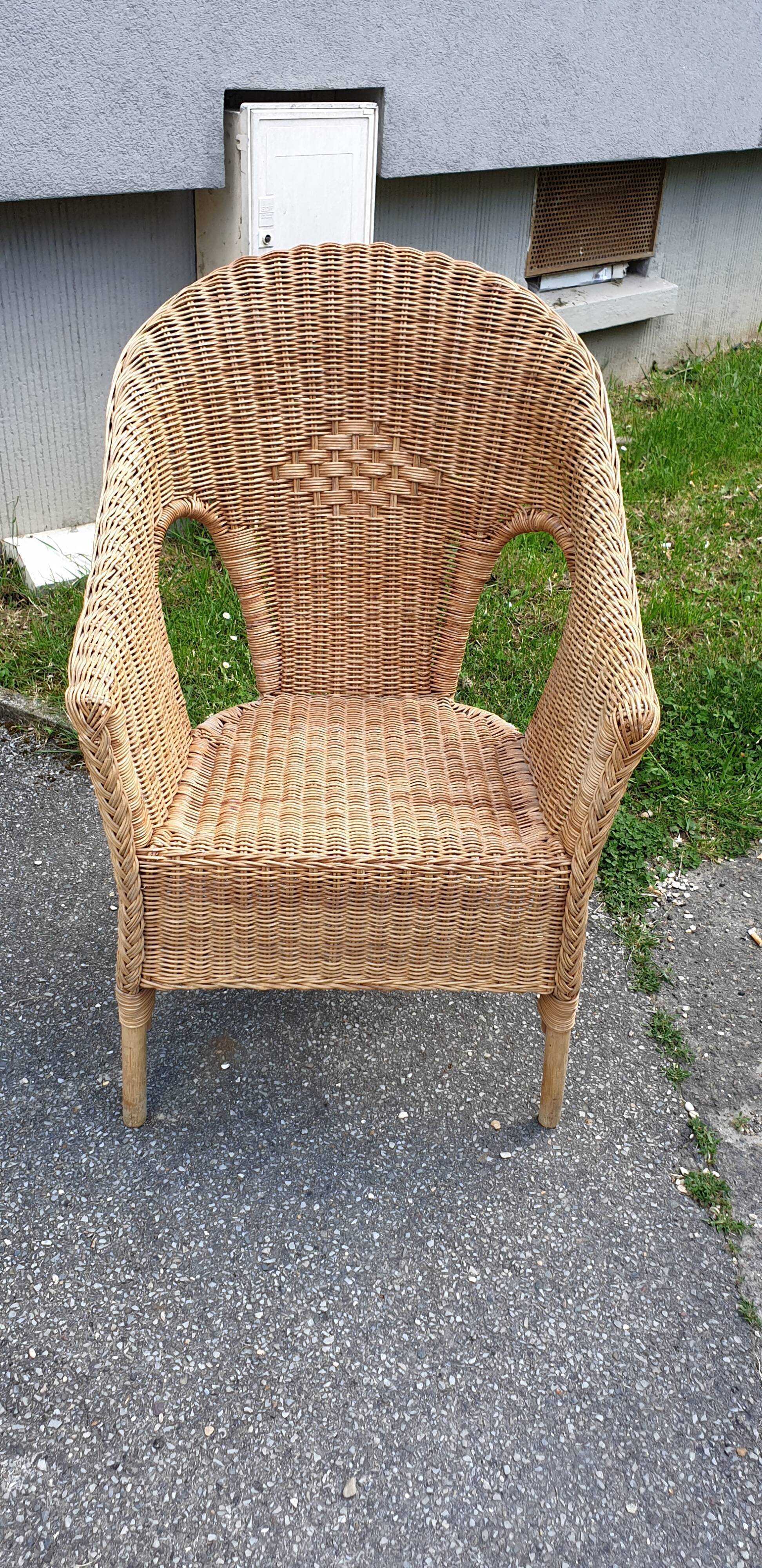 Rattan armchair