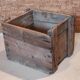 Caisse en bois massif d'atelier industriel vintage