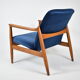 Scandinavian armchair designer E.Homa, refubrished, 1960s, navy blue velvet