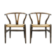 Pair of CH24 wishbone dining chairs by Hans Wegner for Carl Hansen Denmark