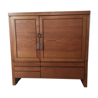 Buffet by Pierre Chapo model R.18 in solid elm of the 1970s