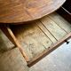 Round wooden farmhouse table