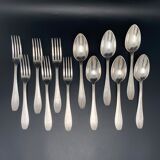 Silver metal cutlery
