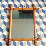Mirror 1900 bamboo effect wooden frame 53.5x65.5 cm