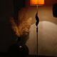 Teak and brass vintage Scandinavian floor lamp 1960 | Bakelite