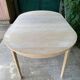 Table à manger scandinave ronde extensible rénovée en bois brut 210cm