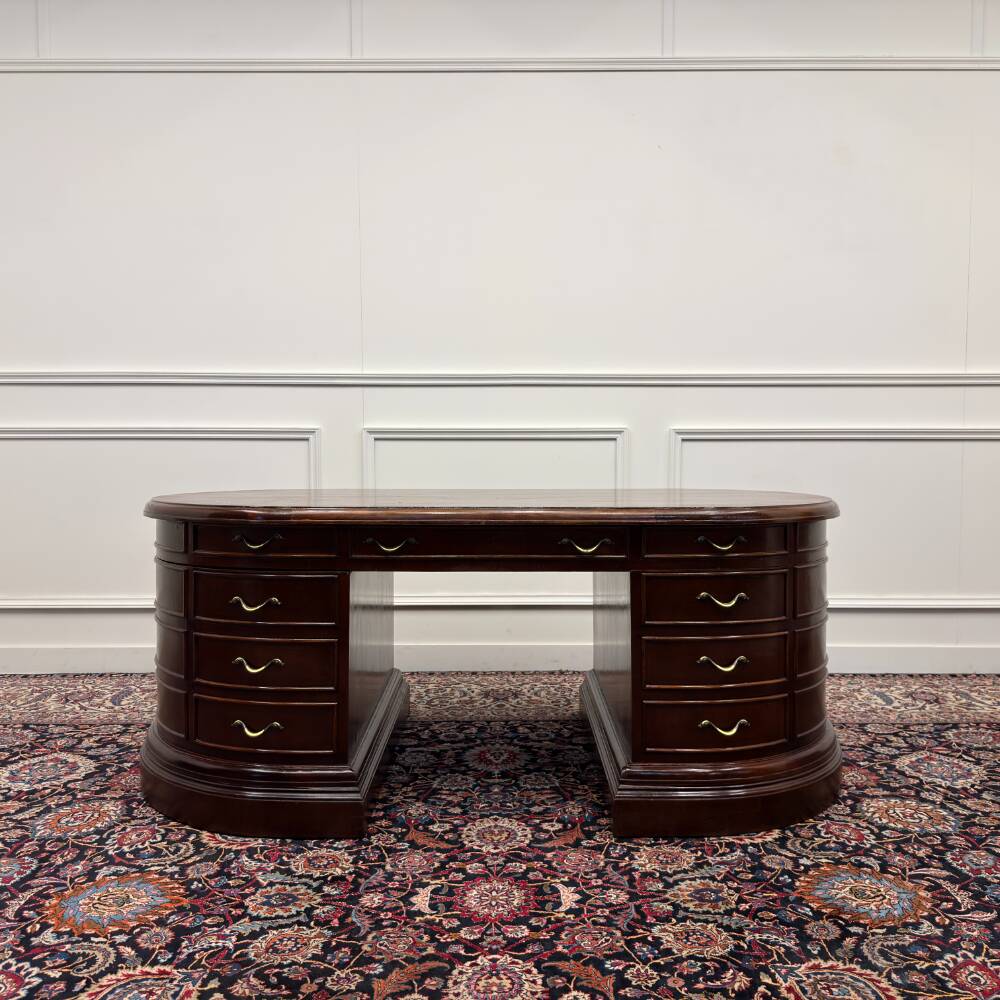 Large Classic English Oval Desk