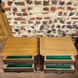 Pair of renovated solid wood bedside tables