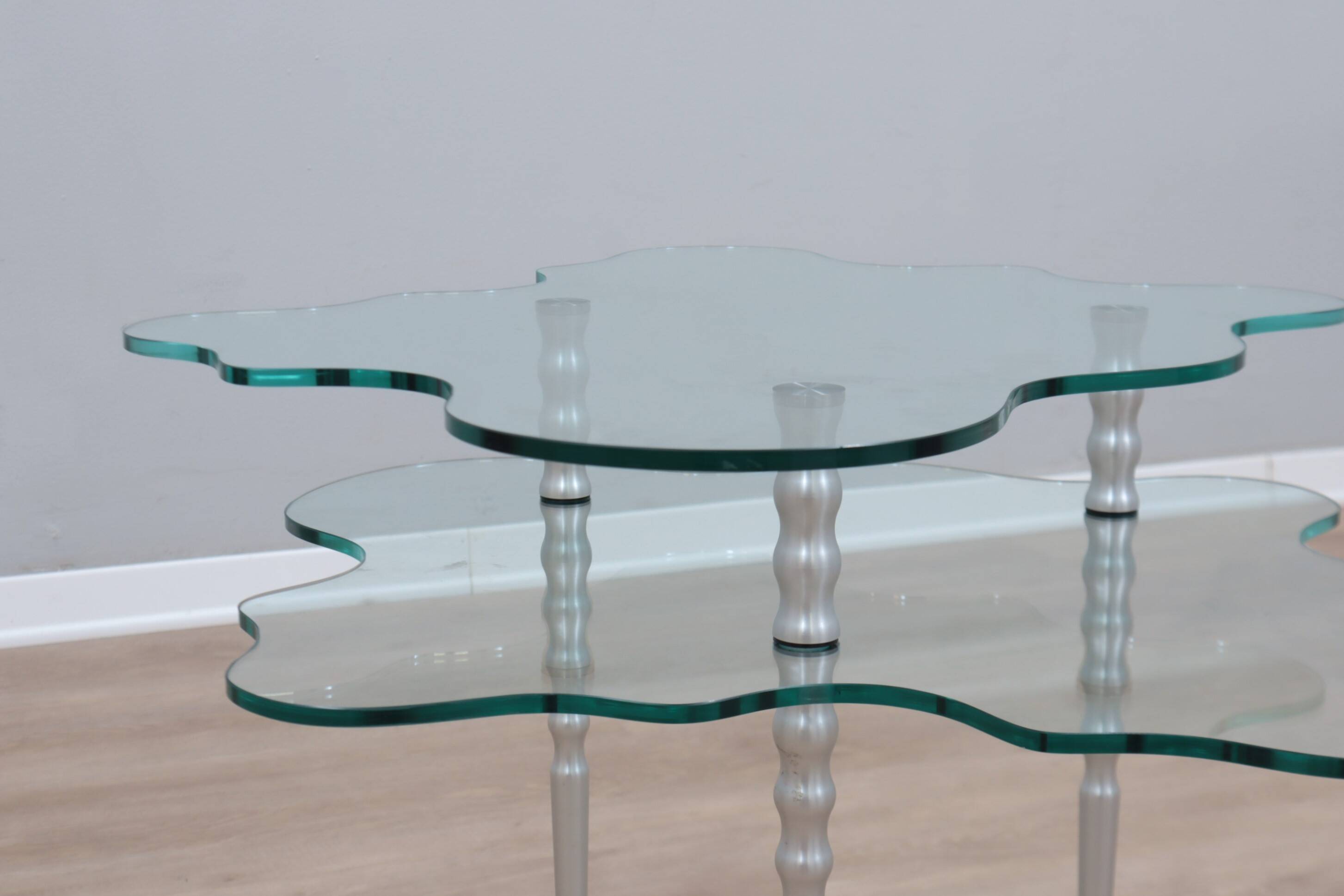Alessandro Mendini post-modern glass coffee table 1980s