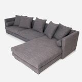 Canapé d’angle malmo mélange gris, design scandinave