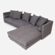 Canapé d’angle malmo mélange gris, design scandinave